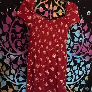 Cute red floral dress